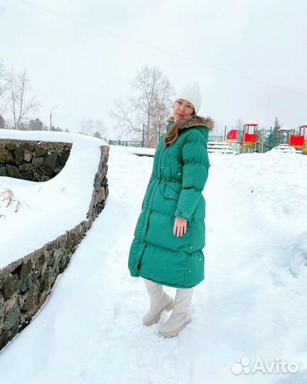 Очень теплый объёмный пуховик