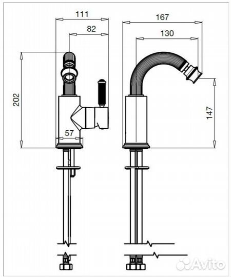 Cezares Смеситель olimp-BSM2-03/24-L