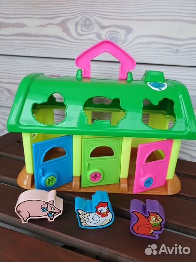 Сортер домик для зверей развивающие игрушки