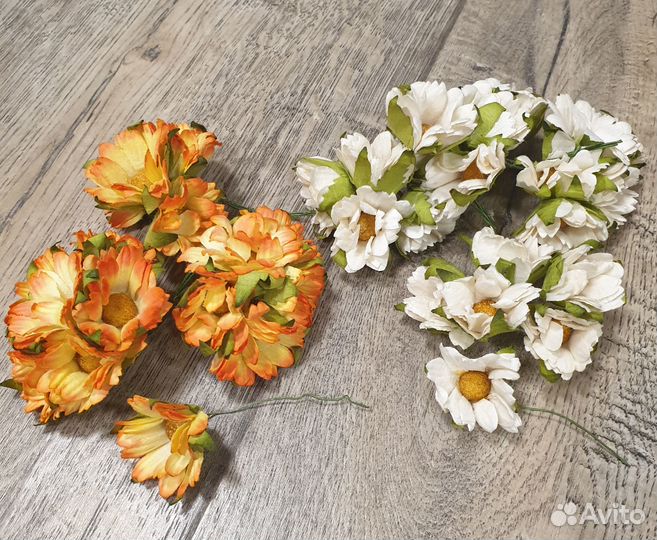 Бумажные цветы ромашки и другие