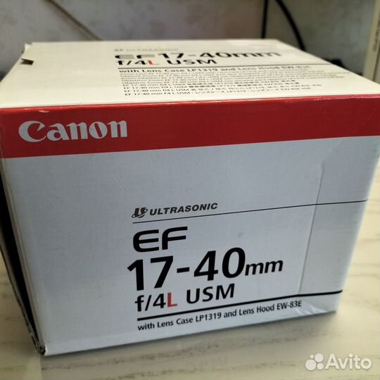 Canon EF 17-40 f/4L USM сост. нов. упак.+фильтр