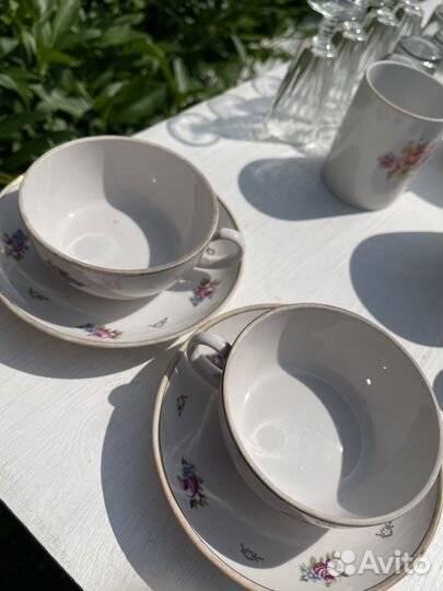 Чайная пара Дулево 60х годов