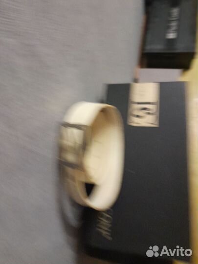 Ремень мужской белый кожа