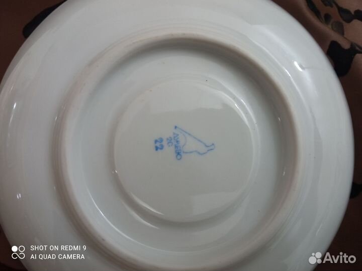 Тарелка и блюдце Дулево