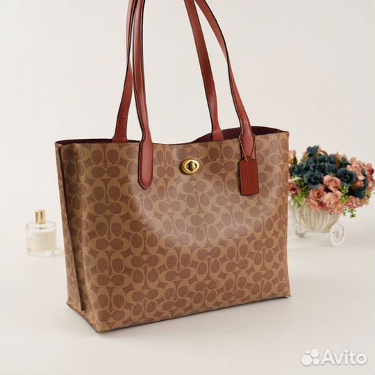 Сумка женская натуральная кожа coach