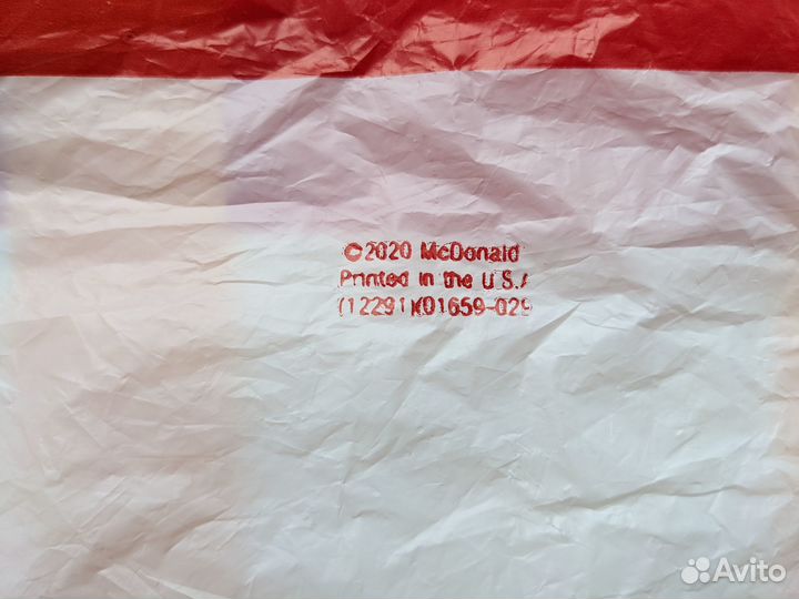Пакет из Макдональдс США оригинал