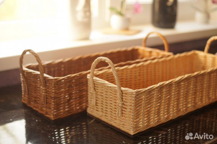 Плетёная корзина для хранения