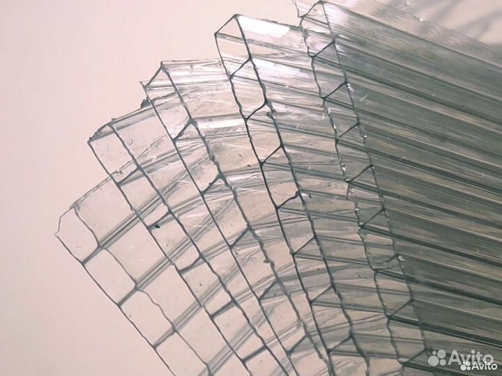 Поликарбонат сот. б/ц, 4/500, 6х2,1, Полигаль/Киви