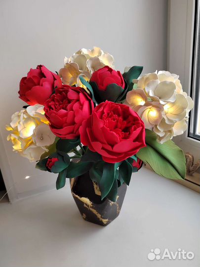 Пионы букет цветов подарок