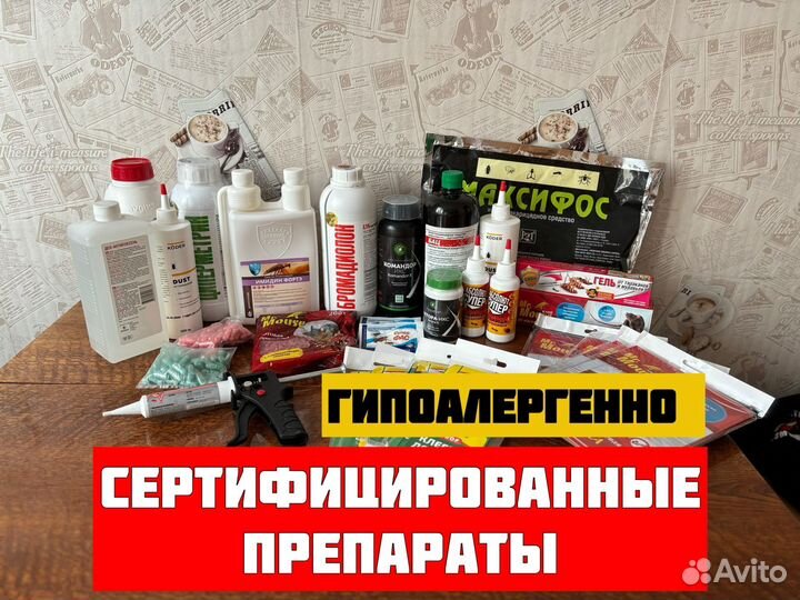 Уничтожение тараканов, клопов. Дезинфекция