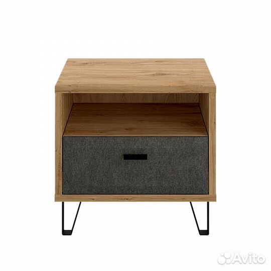 Тумба прикроватная Грейс KOM1S, дуб наварра/графит