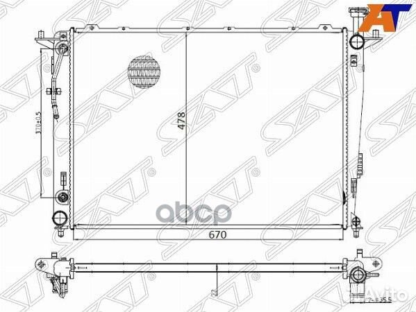 Радиатор Kia Sorento 09-21 KI0005-10 Sat