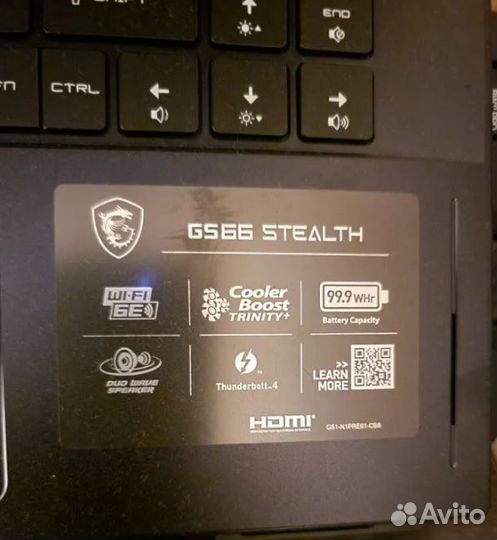 Игровой ноутбук MSI GS66 Stealth i9/3080/64Gb/2Tb