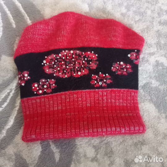 Шапка женская зимняя, вязанная