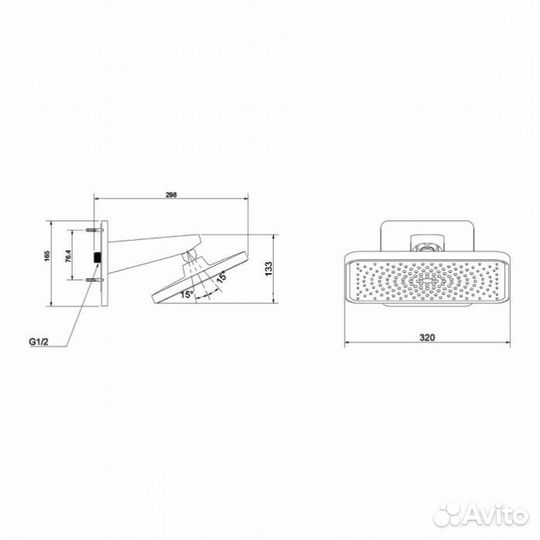 Верхний душ Vincea Inspire vshd-3I4CMB