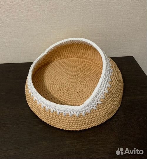 Вязаный домик для кошки