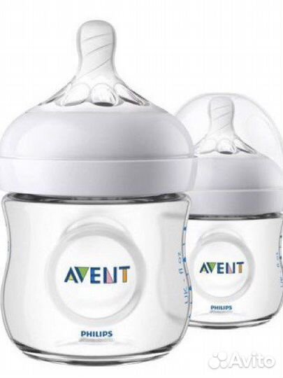 2 бутылочки philips avent natural 125 мл с 0
