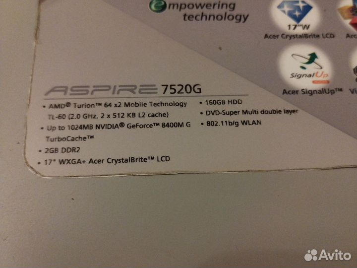 Ноутбук Acer Aspire 7520G