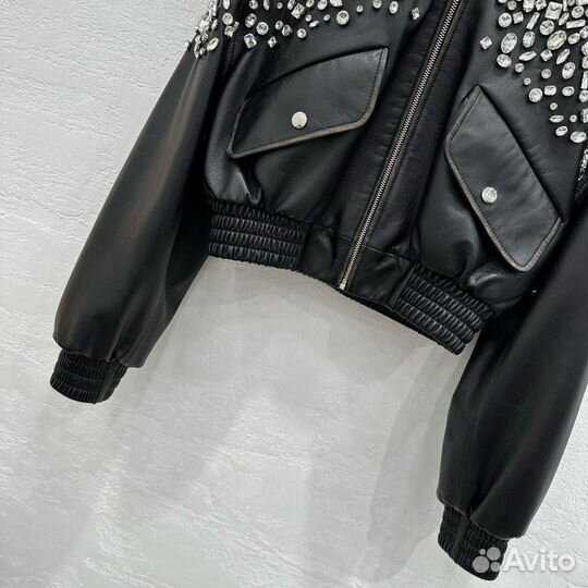 Кожаный бомбер Sandro