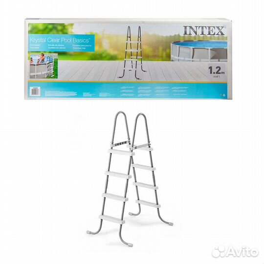 Лестница Intex для бассейнов без площадки, 122 см