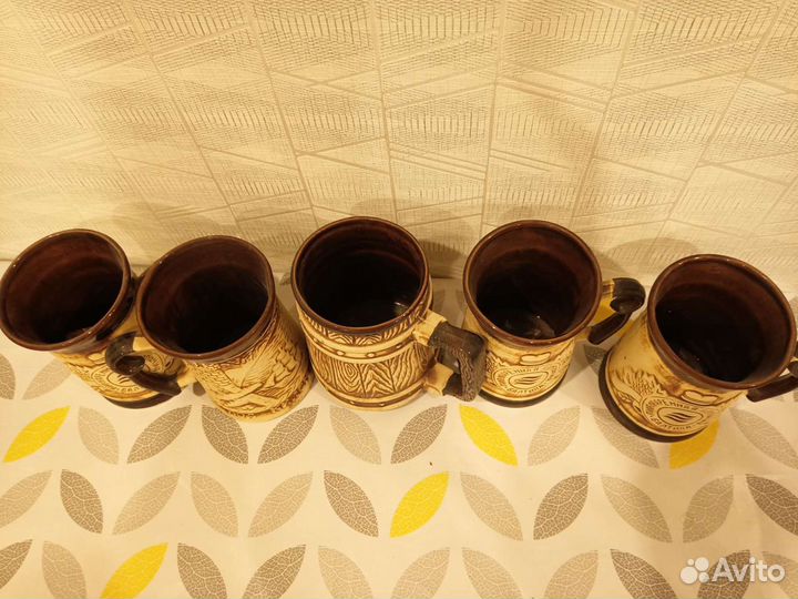 Пивная кружка глиняная набор