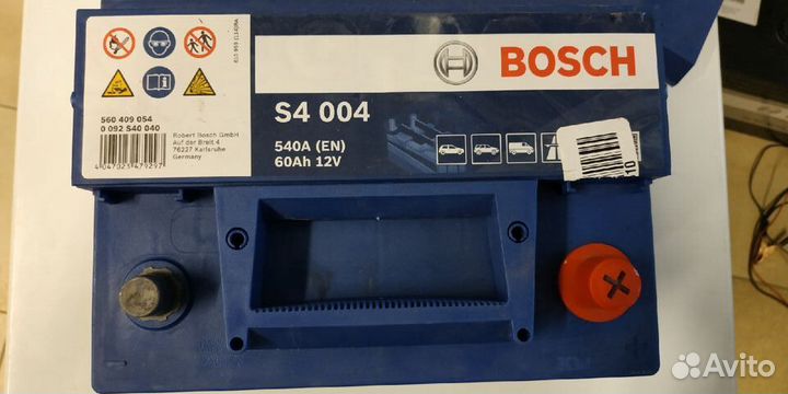 Аккумулятор 60Ah Bosch 540A низкий стандарт обратн