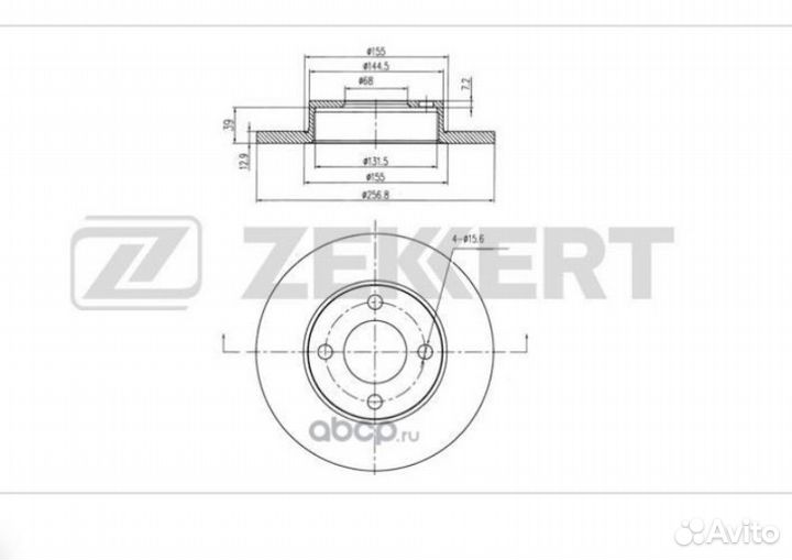 Диск тормозной Audi 80 IV 86- 90 II 87- 100 76