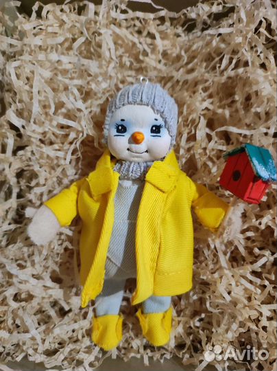 Игрушка ёлочная, ватно-текстильная. Ручная работа