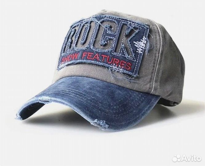 Бейсболка Rock, серая
