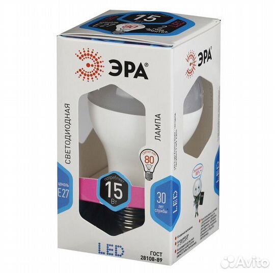 Лампа светодиодная эра 15Вт E27 1200Лм 4000K груша