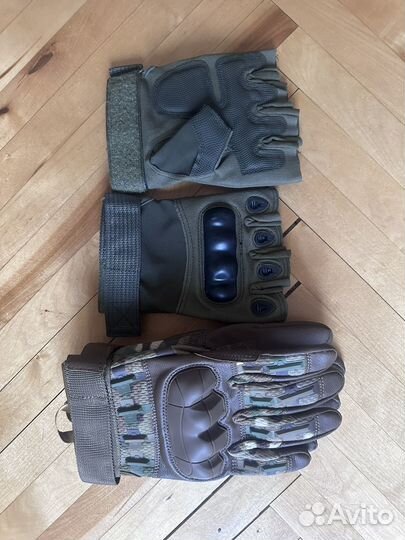 Перчатки тактические кожаные