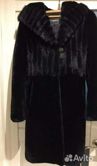Шуба мутоновая с норкой