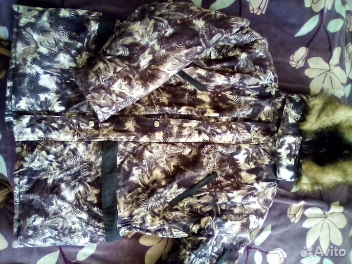 Костюм зимний камуфляж бело-чёрный. 60-62/182-190