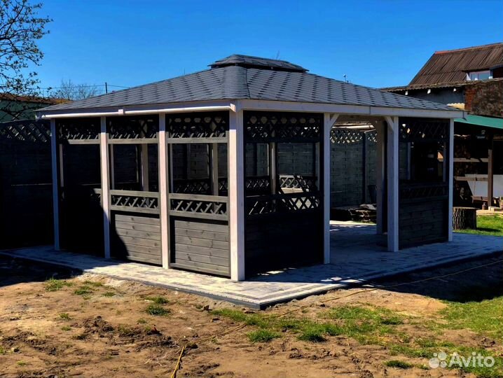 Беседка для дачи деревянная