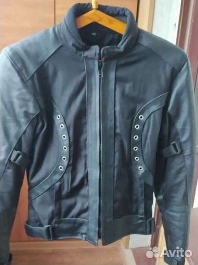 Женская мотокуртка кожа