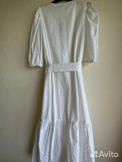 Платье белое хлопок Zarina 48