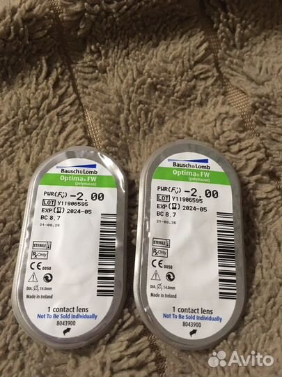 Линзы контактные