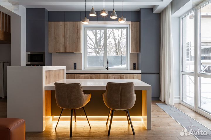 Кухня по проекту с островом