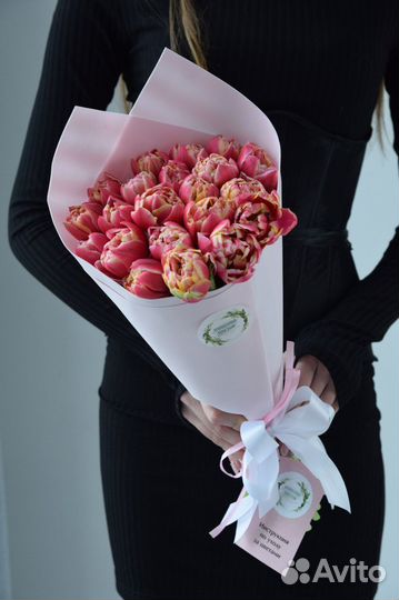 Пионовидные тюльпаны. Доставка цветов. Тюльпаны