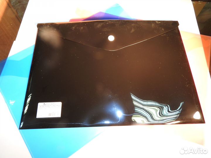 Папки А4 (на кнопке/на резинке/прозрачные/цветные)