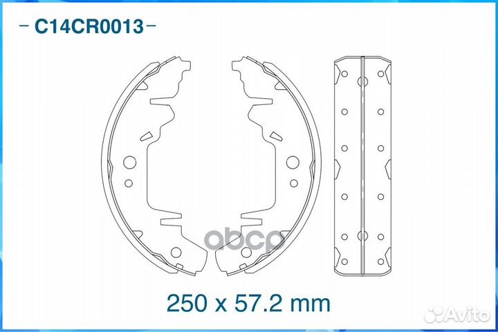 Тормозные колодки задние, барабанный тормоз