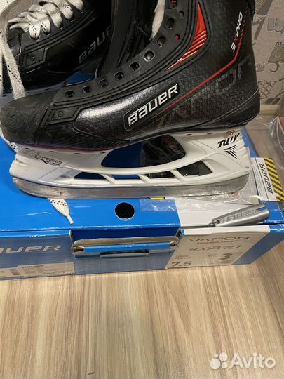 Коньки хоккейные bauer vapor 3x pro 7,5 fit 3