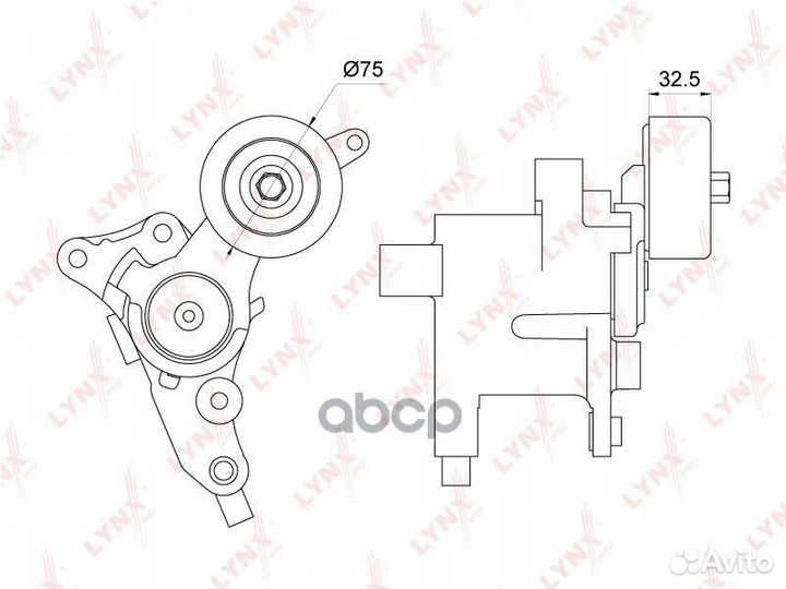 Натяжитель поликлинового ремня toyota 1KD-FTV/2