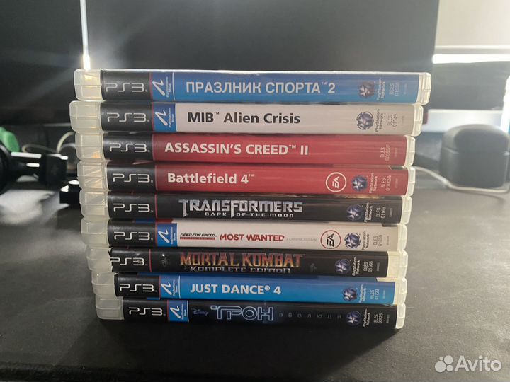 Sony playstation 3 super slim + 9 игр в комплекте