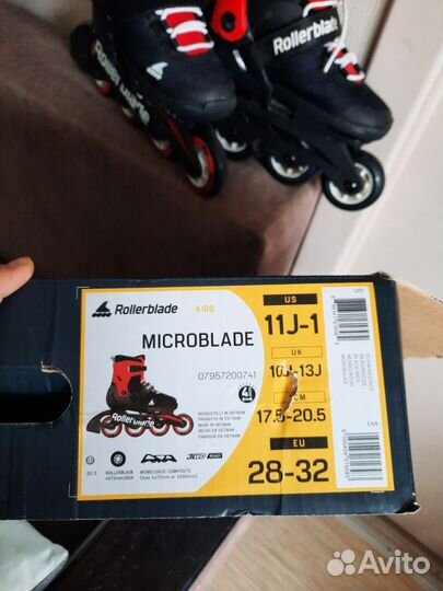 Роликовые коньки rollerblade microblade р.28-32