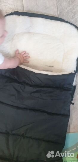 Зимний конверт в коляску на овчине