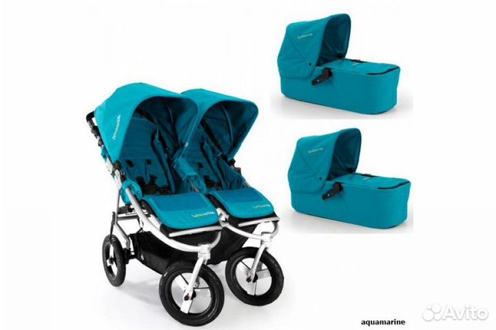 Коляска для двойни bumbleride