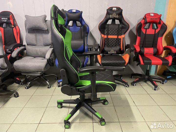 Игровое кресло компьютерное кресло кожа
