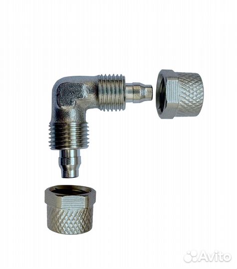 Фитинг угол для трубки 6/4. Соединитель угловой