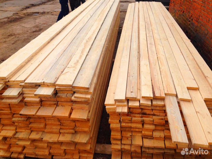 Пиленая доска 50х100х6000мм, сосна, от производите